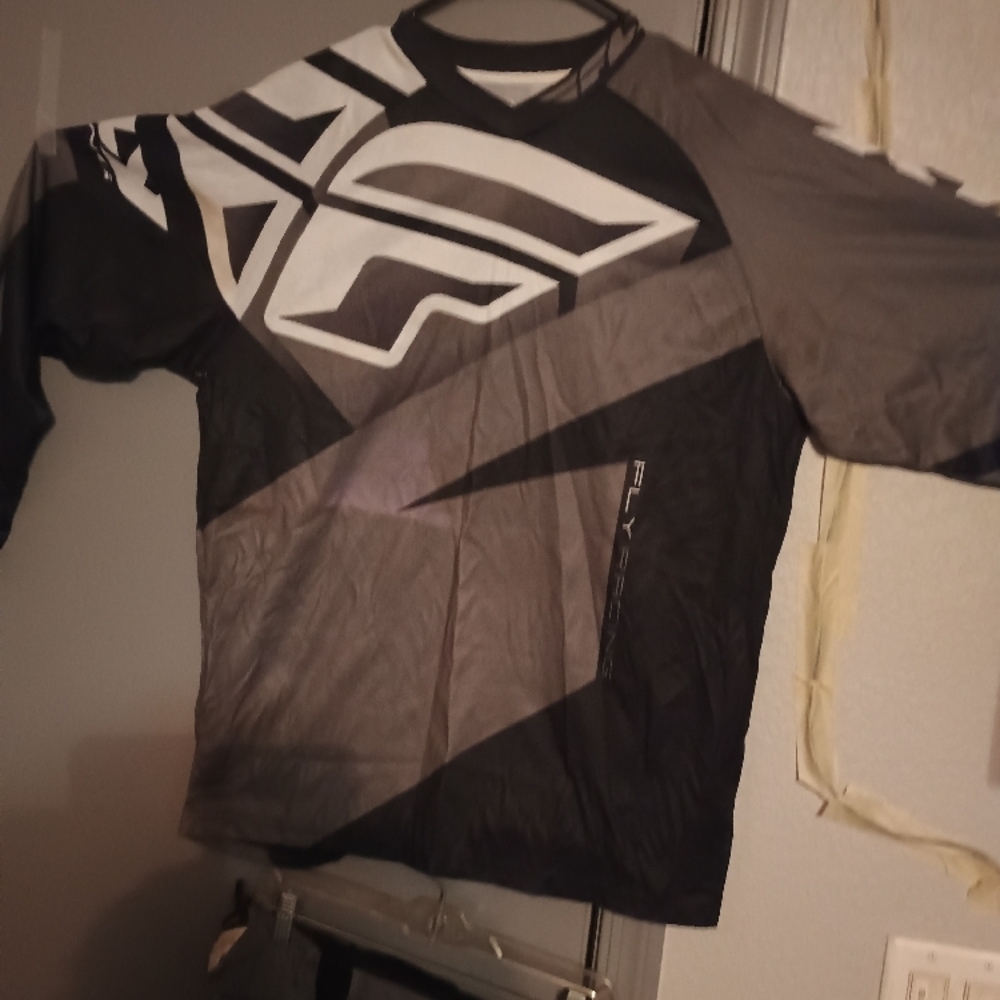 Fly Racing Black and Gray Jersey